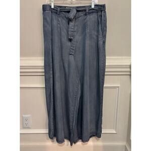 Standards & Practices Chambray 100% Tencel Pull On Pants Tie Waist Plus Size 18